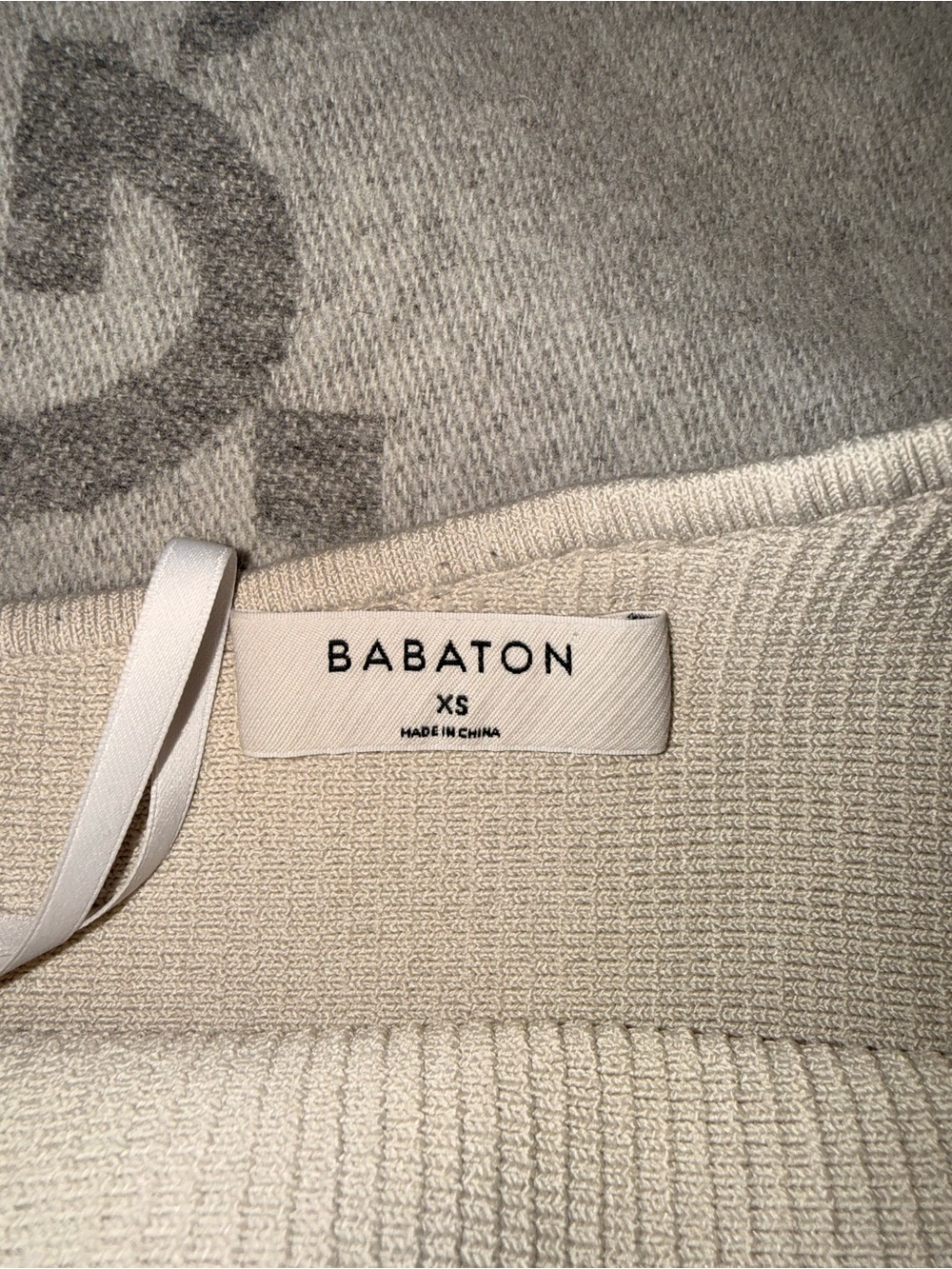 Babaton Cream Sculpt Knit Ribbed Knit Top, One Shoulder - Picture 5 of 8